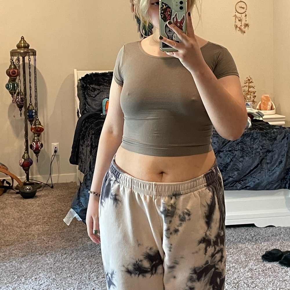 Brown free people top